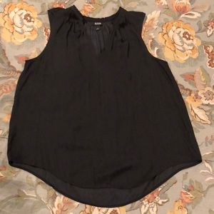 Ana brand sleeveless v-neck blouse, black, size L